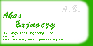 akos bajnoczy business card